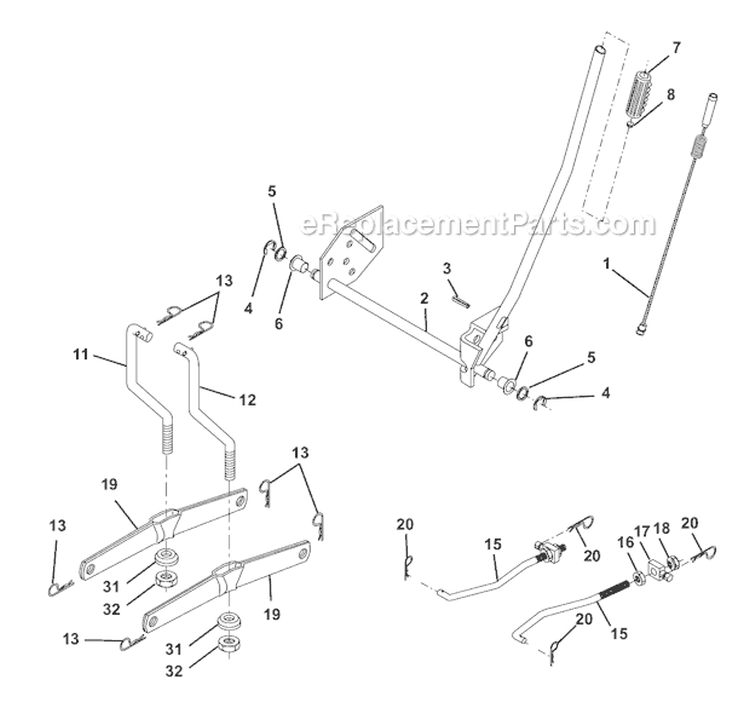 Page I Diagram and Parts List for WE13T38D  Weed Eater Lawn Tractor